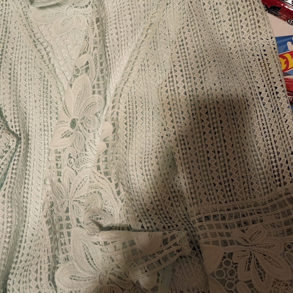 ladies top green or light blue 18w